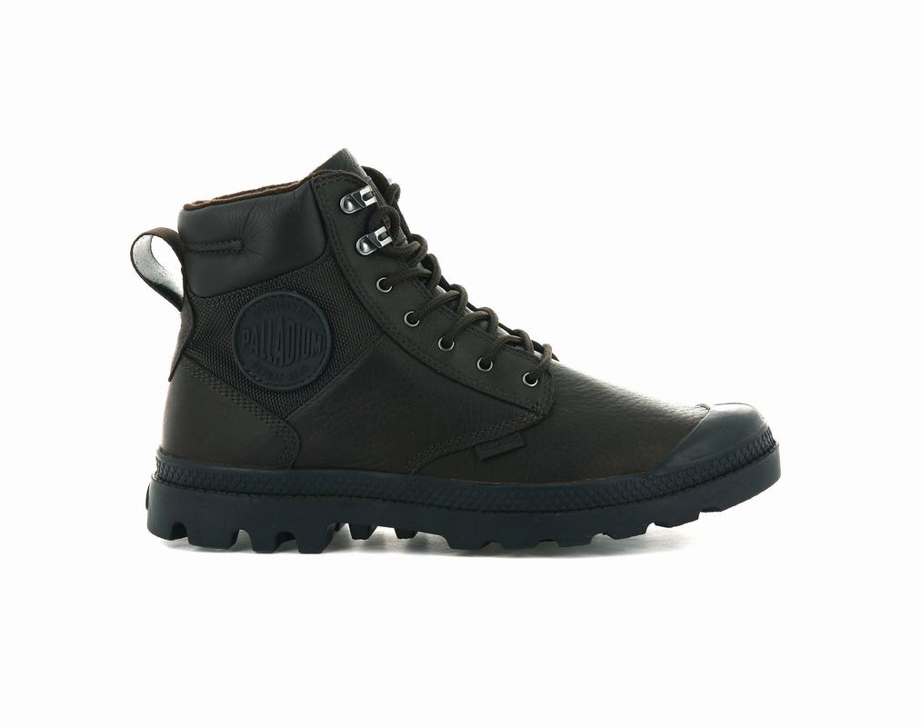 Palladium Pampa Shield Wp+ Lth Damen Stiefel Wasserdicht DunkelBraun ||728354-YRX||